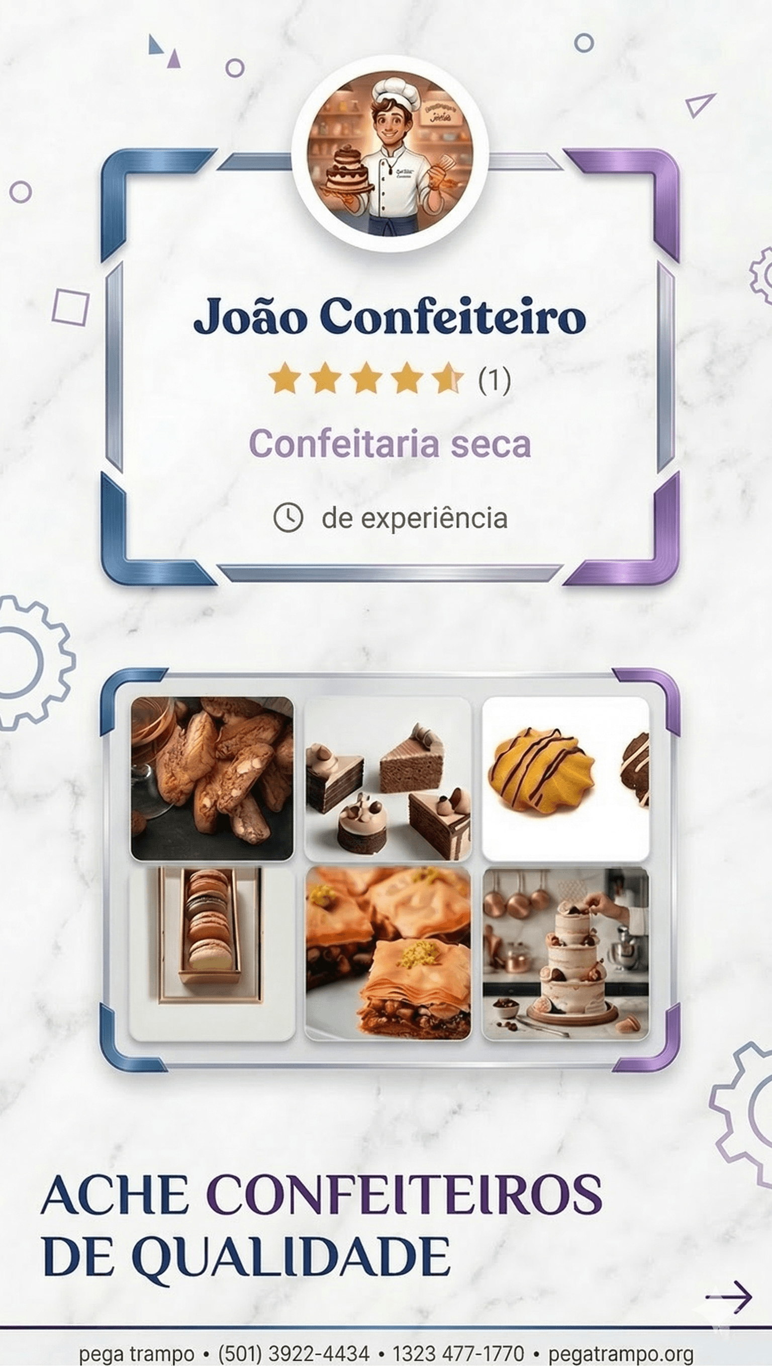 Perfil de profissional no PegaTrampo